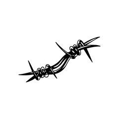 Fototapeta na wymiar barbed wire silhouette vector illustration
