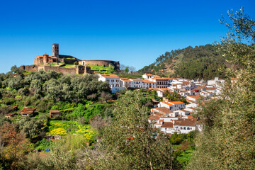 almonaster la real village, Huelva, Spain