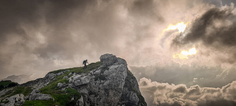 sur la montagne