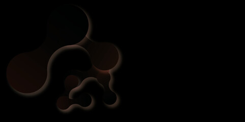 Abstract wave gold smoke on black background. 