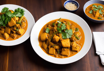 Exotic flavors: dragon fish curry and bamboo shoots.