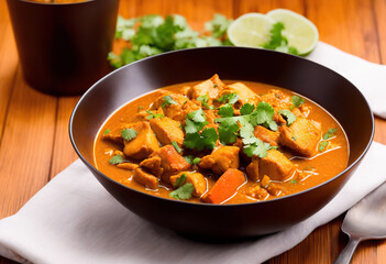 Asian food: dragon fish curry and bamboo shoots.
