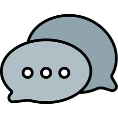 speech outline color icon