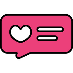 speech outline color icon