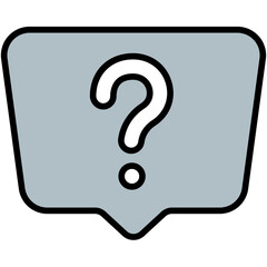 speech outline color icon