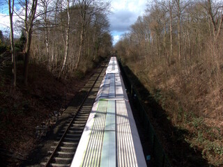 Fototapeta premium Train Subway Hamburg