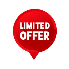 Limited offer banner design. Modern Vector illustration on white background.