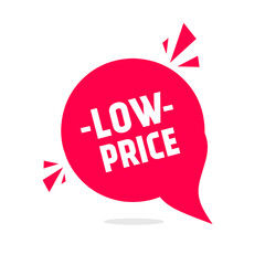 Low price banner design. Modern Vector template.