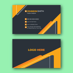 Double-sided creative business card template.Creative and modern business card template,Personal visiting card with company logo,Set of modern business card print templates,Simple and clean design.