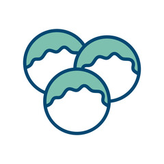 meatballs icon vector design template in white background