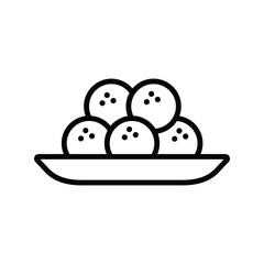 meatballs icon vector design template in white background