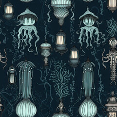 Repeating pattern, 2D game background, cool world