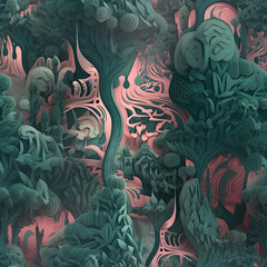 Repeating pattern, 2D game background, cool world