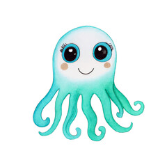 Obraz premium Cute Octopus,sea animal Ai