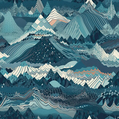 Repeating pattern, 2D game background, cool world