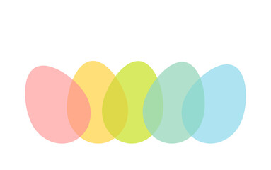 Easter eggs colorful transparent collection illustration.