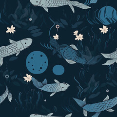 Chic Modern Tropical Flora Background Seamless Repeating Background Pattern