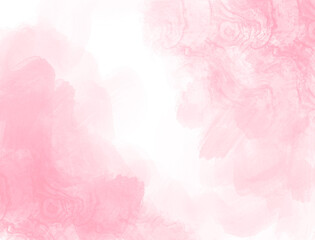 Fototapeta na wymiar Water color, pink, white background, used as a background in the wedding and other tasks.