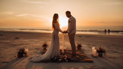 A Couple Getting Married on the Beach, Generative AI