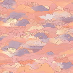 Repeating pattern, 2D game background, cool world