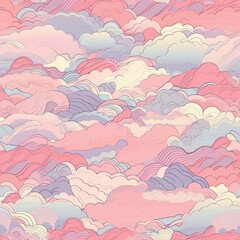 Repeating pattern, 2D game background, cool world