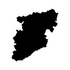 Viseu Map, District of Portugal. Vector Illustration. - obrazy, fototapety, plakaty