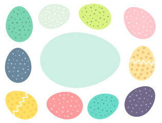 Easter eggs colorful collection illustration