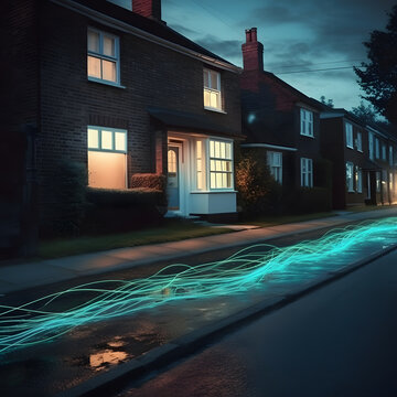 Fiber-Ready: A Home Equipped for High-Speed Connectivity created by KI