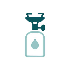 Camping gas stove vector icon. Camping sign
