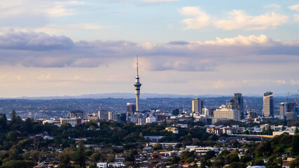 Fototapeta na wymiar view of the city, Sky Tower, Auckland, New Zealand 