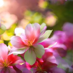 Naklejka na ściany i meble Sakura Flower. A hyper realistic colorful sakura flowers. Created using generative AI