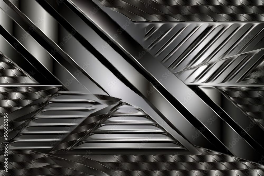 Poster sleek diagonal metallic background design. generative ai