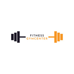 Illustration vector graphic fitness gym barbell dumbbell logo design