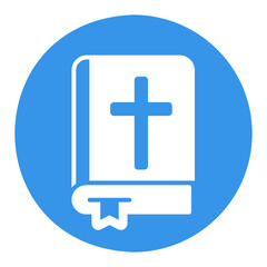 Holy bible wedding isolated vector glyph icon