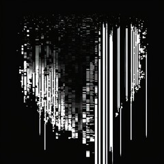 Black and White Glitch Effect Mattes for Alpha Channel
