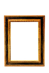 Antique  picture frame against white background