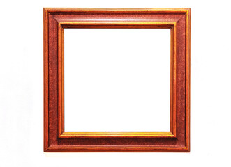 Fototapeta premium Antique picture frame against white background