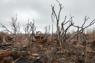 The aftermath of the war in Izyum, Kharkiv Oblast, Ukraine