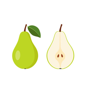 Pear isolated on white background. 