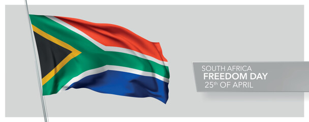 South Africa freedom day greeting card, banner vector illustration © kora_ra_123