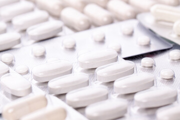 Pills on a white background