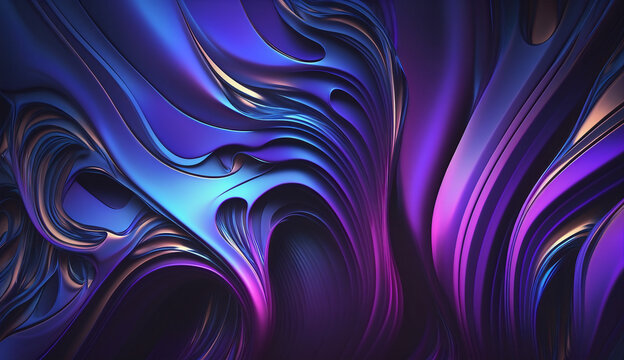 Blauer, pinker, lila, schwarzer abstraktes HIntergrundbild, AI Generiert