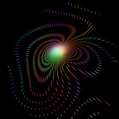 abstract rainbow neon glowing lines