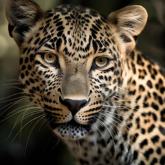 Fototapeta na wymiar Full-frame photo of a jaguar, creative digital illustration, animals, wildlife, Generative AI