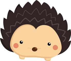 a vector of a cute hedgehog
