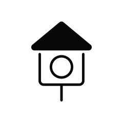 Bird House icon vector stock.