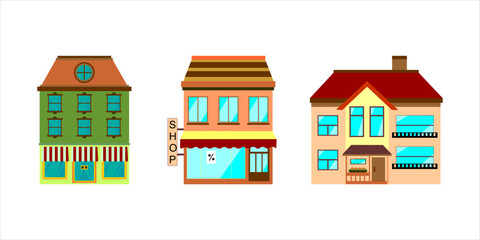 Fototapeta premium Modern City Building Vector Illustration