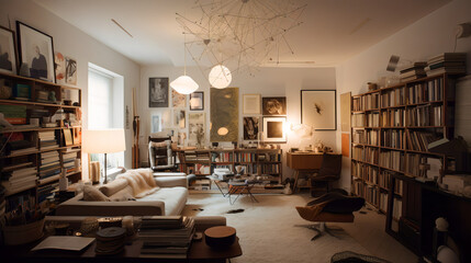 modern living room cluttered decor