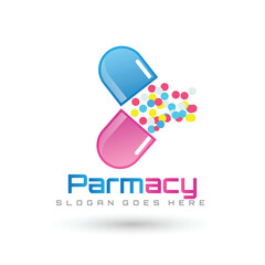 logo of Medical and health care from the heart pharmacy modern logo design in fresh and unique idea logo logos