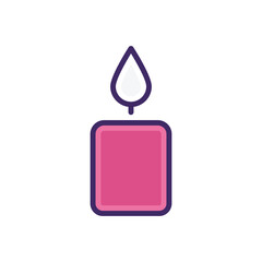 Candle icon vector stock.